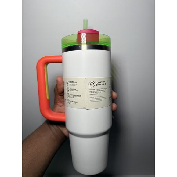 Stanley Limited Edition WHITE NEON + BLACK NEON 30oz Quencher Tumbler Set BNWT - Picture 6 of 15